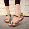 Ethnic Lace Up Beading Shoes