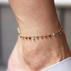 Women's Trendy Colorful Rhinestone Anklet Bracelets Jewelry