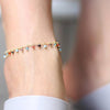 Women's Trendy Colorful Rhinestone Anklet Bracelets Jewelry