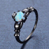 Fire Opal Heart Ring