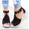 Women Chic Espadrille Wedges Adjustable Buckle Sandals