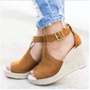 Women Chic Espadrille Wedges Adjustable Buckle Sandals