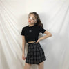 Summer Skirt Women High Waist Plaid