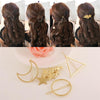 4pcs Gold Geometric Metal Hair Clips