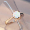 Aquamarine Opal Crystal Gemstone Silver Ring