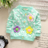 Baby Girls Outwear Flowers Coats Button Warm Toddler