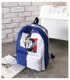 Graffiti Printing Backpack Canvas Women Men