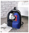 Graffiti Printing Backpack Canvas Women Men