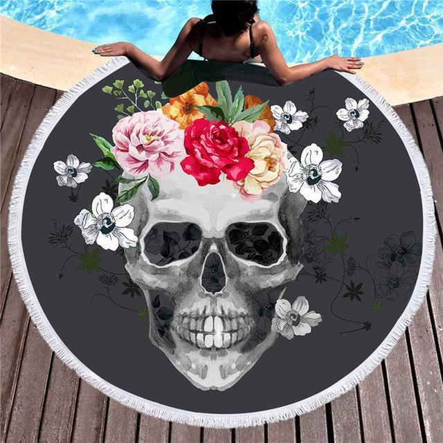 Skull Beach Mat-Towel